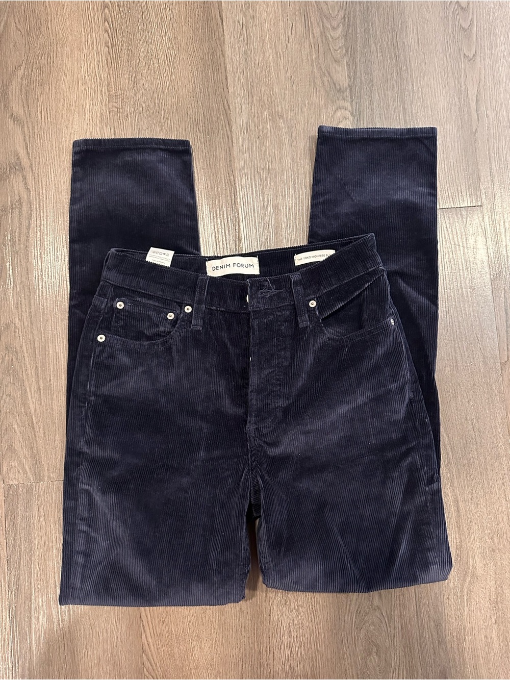 Aritzia Denim Forum Navy Corduroy Pants